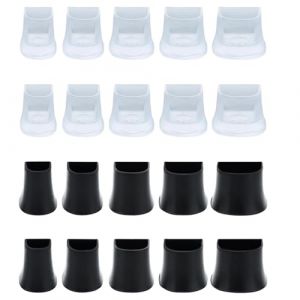 10 Paires Protege Talon Chaussure, Protege Talon, Embout Talon Aiguille, Protege Talon Aiguille, Embout Talon Protège-Talons Pour Gazon, Mariage, Extérieur, Noir, Transparent, 5 Tailles (TengZhouMaiYaKeJiZiXunYouXianGongSi, neuf)