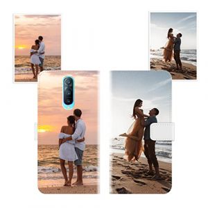 Sunrive Coque personnalis&eacute;e Compatible avec Oppo RX17 Pro/R17 Pro, Personnalisable avec Votre Propre Image,Photo,Texte,DIY Leather Housse &Eacute;tui PU Cuir + Tour de Cou Telephone Universelle (sunrive, neuf)
