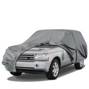 B&acirc;che de voiture, imperm&eacute;able, pour Land Rover Range Rover L322, L405, L460, 2001-2025, b&acirc;che de protection compl&egrave;te, pour hiver, &eacute;t&eacute;, toutes saisons, avec porte zipp&eacute;e, bandes coupe-vent (Amomusm, neuf)