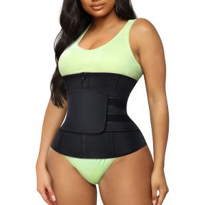 TrainingGirl Ceinture de maintien de taille pour femme, corset minceur, contr&ocirc;le du ventre, ceinture de sudation pour le sport, gaine amincissante, gaine perte de poids, noir, XX-Large (akdzsw, neuf)