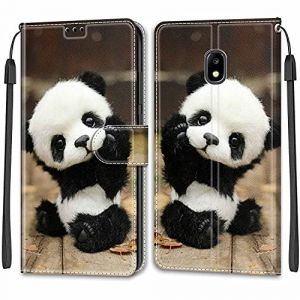 Feyten Coque pour Samsung Galaxy J5 2017 /J530, Etui Samsung J5 2017 /J530, Housse de Galaxy J5 2017 /J530 en Cuir PU,&Eacute;tui Housse en Cuir de Protection avec [Magn&eacute;tique] Portefeuille Case(Panda) (Feyten, neuf)