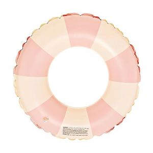 Anneau de Natation Gonflable Adulte, Anneau de Natation Bou&eacute;e de Piscine, Bou&eacute;e Gonflable R&eacute;tro Ray&eacute;e en PVC Bou&eacute;e Piscine, pour Les Vacances &agrave; la Plage et Les f&ecirc;tes de Piscine (Rose) (JUBAORONG, neuf)