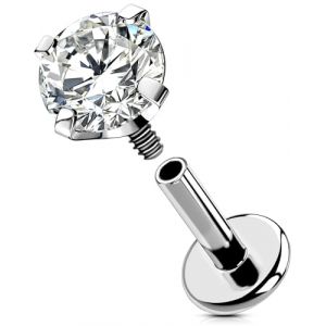 OUFER Body Piercing Piercing en titane pour h&eacute;lix, labret, monroe, l&egrave;vre, tragus, 6/8/10/12 mm, 16 g (OUFER Body Piercing, neuf)