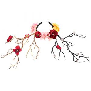 OATIPHO Bandeau En Corne De Cerf Exquis -tête En Corne -tête En Bois De Cerf Pour Festival Et Fête (Tsun Ki-sung, neuf)