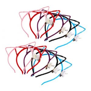 DEARMAMY 10pi&egrave;ces -t&ecirc;te Oreilles De Chat &agrave; Led Pour Filles Cerceau &agrave; Cheveux Lumineux M&eacute;lang&eacute;es Pour F&ecirc;tes Nocturnes (Liiane, neuf)