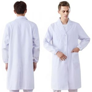 IKOPFLN 1 Article, blouse de laboratoire, blouse de laboratoire blanche, blouse de laboratoire de chimie, blouse de médecin unisexe (IKOPFLN, neuf)