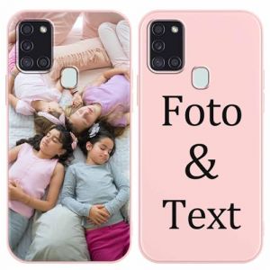 Yoedge Rose Coque Personnalisée pour Samsung Galaxy A21s (4G) 6,5", Personnalisable Housse Étuis avec Photo Image Texte Etui, Mince TPU Silicone Antichoc Protection Custom Cover pour Samsung A21s Case (Somin Ivka EU, neuf)