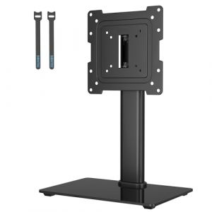 BONTEC Support TV sur Pied pour Télévision de 17 à 43 Pouces LCD/LED/OLED/Plasma/Incurvé, Pied TV Universel avec Pivot à 50 Degrés, Hauteur Réglable, Capacité Max 45 kg, Max VESA 200x200 (bracketsales123, neuf)