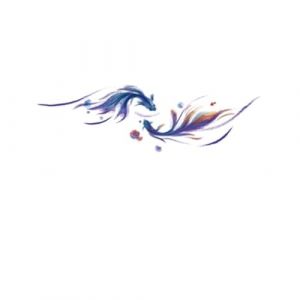 Tatouage temporaire color&eacute; motif poisson rouge ko&iuml; bleu et violet, imperm&eacute;able et durable, pour poignet f&eacute;minin, faux tatouages(04) (CHJWEIHHERT, neuf)