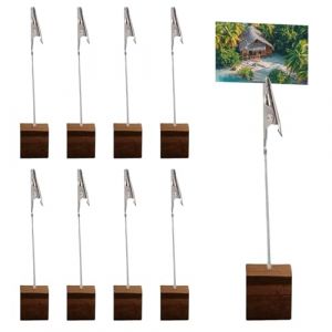 VYNZOR Collection de 8 Porte Photo M&eacute;mo Clip en Teinte Brun Profond, Porte Photo Pince pour Cr&eacute;ation de Pr&eacute;sentations Artistiques, Support Photo avec Syst&egrave;me de Fixation S&eacute;curis&eacute; (Shophaomall Store, neuf)