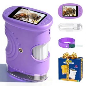 Microscope Num&eacute;rique pour Enfants, 50-1000X Portable Rechargeable Microscope Num&eacute;rique, IPS 2&Prime;, 8 Lumi&egrave;res LED, Scientifique et Jouet &Eacute;ducatif pour Enfants 3&ndash;12 Ans (dongguanshihaoyangdashangmaoyouxiangongsi, neuf)