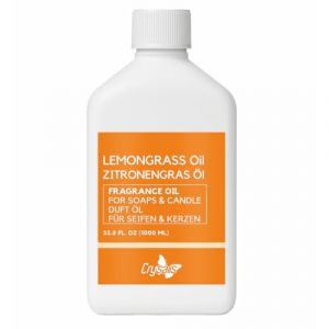 Crysalis Huile parfum&eacute;e &agrave; la citronnelle pour la fabrication de bougies, la fabrication de savon, les m&eacute;langes de cire, les diffuseurs et les loisirs cr&eacute;atifs - Parfum longue dur&eacute;e - 1000 ml (24x7healthstore, neuf)