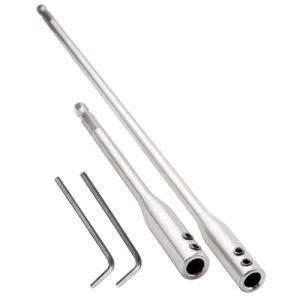 SOVYTH 2pcs Rallonge de Foret 150mm/300mm Extension de Foret en Acier &agrave; Haute Teneur en Carbone Rallonge de Perceuse 1/4" Rallonge de M&egrave;che en Bois 6.35mm Rallonge de Tige avec 2 Cl&eacute;s Hex (MARK & BRANDS SHOP, neuf)