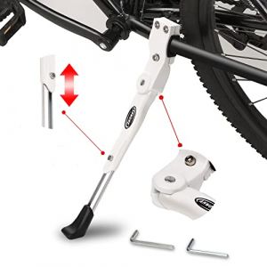 ANWONE Béquille Vélo 22-28 Pouces, Réglable Bequille Velo, Universal Alliage d'aluminium Béquilles pour Vélo Adulte,Bike Stand avec Pied en Caoutchouc Antidérapant Support pour VTT/MTB/700C-Blanc (ANWONE, neuf)