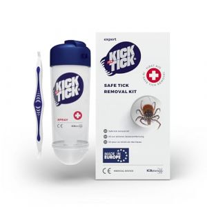 Novokill Kick The Tick Kit Tique avec Spray givrant & Pince à Tique | Crochet Tique pour enlever Facilement & à Bas Risque Les tiques | 9ml de Produit pour Les tiques des Chiens & Humains (Agrezor, neuf)