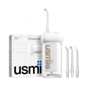usmile C10 Hydropulseur dentaire portable – 95 jours d'autonomie, 4 modes de nettoyage, réservoir de 180 ml, étanchéité IPX7, idéal pour les voyages, appareils dentaires, implants et gencives (usmile UK Direct, neuf)