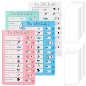 DESPOINA Lot de 4 Tableau Memo Checklist, avec 20 Feuilles de Papier Vierge Listes de Contr&ocirc;le M&eacute;mo, Portable Planning Tache Menagere pour Rappels, Gestion du Temps (DESPOINA MARIA, neuf)