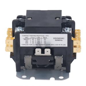 Contacteur de Climatiseur 40A 2 Pôles Condensateur de Cvc Compresseur de Moteur Contacteur en Alliage D'argent Contacteur de Bobine de Cuivre (220v) (Yuuanie-EU, neuf)