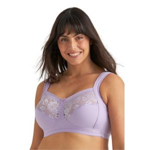 Miss Mary of Sweden : Soutien-Gorge Lovely Lace de Soutien sans Armature, en Coton 115D Lavande (Miss Mary of Sweden, neuf)