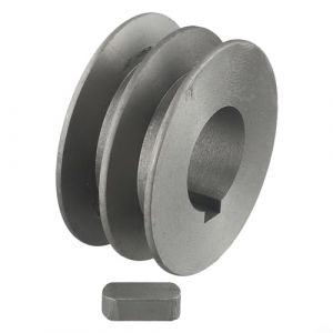 Oniissy Poulie à double fente, poulie à courroie trapézoïdale double rainure en fonte diamètre 50 mm-100 poulie moteur à double fente, convient pour divers moteurs d'outils électriques (64 x 30 x 28 (BestHomeland-eu, neuf)