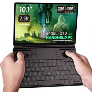 GPD Win Max 2 2025 PC de Jeu Portable avec AMD Ryzen AI 9 HX 370, Radeon 890M GPU, 64GB de RAM, SSD 2TB, OcuLink, écran IPS 10,1", Commandes de Jeu, Clavier et pavé Tactile. (DROIX FR, neuf)