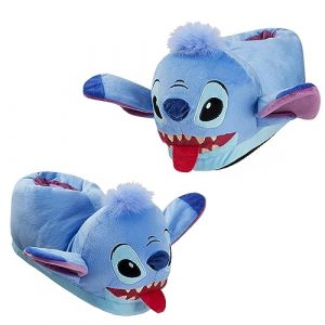 Disney Chaussons Femme Chaussons Peluche Adulte Rigolo Id&eacute;e Cadeau Stitch Bourriquet Baby Yoda (Bleu/Rose Stitch, 35-36) (Get Trend., neuf)