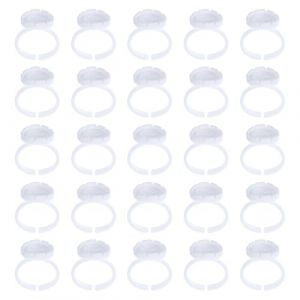 OSALADI 100 Godets de Pigment Blanc pour Extensions de Cils Anneau Porte-Extensions Support Maquillage Pratique en Plastique L&eacute;ger Lot de 100 Pi&egrave;ces pour Usage Professionnel et (Original MJW, neuf)