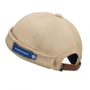 CLAPE Docker Leon Brimless Chapeau &eacute;t&eacute; Bonnet Respirant Brooklyn Docker Bonnet Neuf Urban Style Bord Roul&eacute; r&eacute;tro Travailleur Marin Casquette, Kaki / 21-23.6 inches (CLape, neuf)