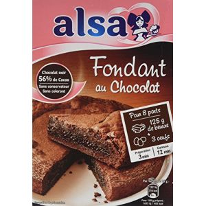 Alsa Préparation pour Gâteau Fondant Chocolat 320g - Lot de 3 (Maxi&Mini, neuf)
