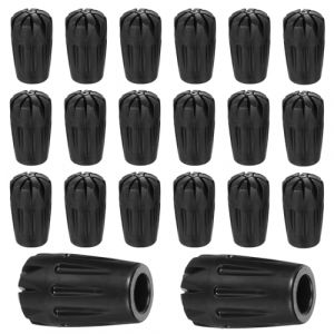 10 Pcs Embout Baton de Marche, 22mm Embout Canne de Marches, Embouts Bequilles, Protecteur en Caoutchouc Embouts pour B&acirc;tons de Marche Nordique Trekking B&acirc;tons de Randonn&eacute;e (HuiZhuMaoYi, neuf)