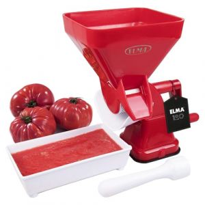 Elma Broyeur de Tomates Manuel modèle 24.99.1 | Presse-tomate domestique | Machine à Tomates en Plastique avec Fixation de Ventouse de filtre en Acier Inoxydable | Rouge (Anakel Home, neuf)