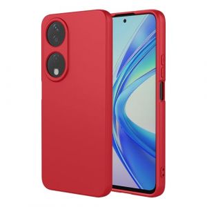 TAUYN Coque pour Honor 90 Smart 5G/Honor X7b, Tr&egrave;s Mince Doux Liquide Silicone Housse, TPU Silicone Antichoc Protection Etui, Rouge (Kuaigu, neuf)