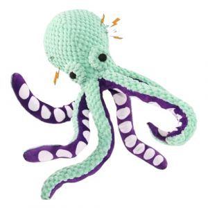 Jouet pour chien en peluche en forme de pieuvre, jouet de dentition interactif pour piscine, voyage, jardin, caisse de jeu, int&eacute;rieur et ext&eacute;rieur (xiangyuanxianzhixingqixiufuwuyouxiangongsi, neuf)