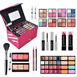 Lembeauty Kit de maquillage complet pour femme,Kit de maquillage pour femme Kit complet | Kit de maquillage professionnel,Kits cosmétiques complets pour femmes et filles, kit de palette de maquillage (BerryChips, neuf)