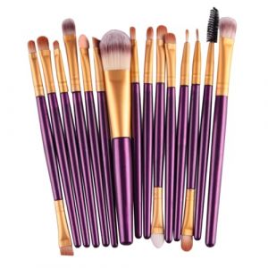 Happyyami 15pi&egrave;ces Lot De Pinceaux De Maquillage Avec Manche Plastique Et Poils Nylon De Pinceaux Maquillage Professionnel Pinceau &agrave; (Liunmiao, neuf)