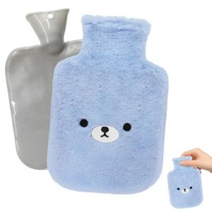 Flintronic Bouillotte Enfant, 2L Bouillotte avec Housse en Peluche Douce, Mains et Pieds Chauds, Amovible et Lavable, Anti-fuite et Antid&eacute;flagrant, Jolie Bouillottes Eau Chaude pour Enfant et Adulte (flintronic, neuf)