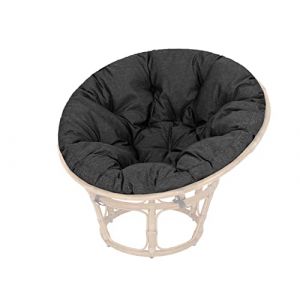 Coussin de Jardin, Coussin Fauteuil Cocon, Coussin Fauteuil rotin, Fauteuil Jardin, Coussin Fauteuil Suspendu – Noir – Fabriqué en UE (PillowPrim, neuf)