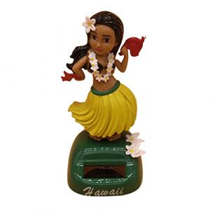 Rurunklee Figurine Solaire Dansante, Danseuse Hawaienne Voiture Qui Bouge, Jouet Voiture Solaire Balan&ccedil;oire Poup&eacute;e Hawaiian Fille Danse Jouet, Figurine Hawa&iuml;enne Voiture D&eacute;coration De Voiture Solaire (Secret Dream, neuf)