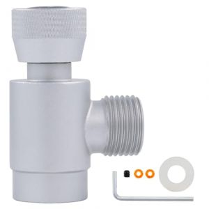 Adaptateur de cylindre CO2, TR21-4 vers W21.8-14 Aquarium Cylindre Recharge CO2 Adaptateur de cylindre avec accessoires Matériau en aluminium (Argent) (cooponmile, neuf)