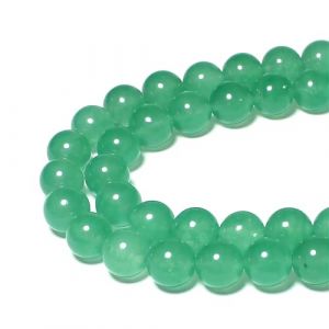 Perles Pierre 10mm Jade Quartzite Verte Aventurine Perle Rondes Avec Trous pour la Fabrication de Bracelet Colliers Boucles d'oreilles et autres Bijoux (MJDCB., neuf)