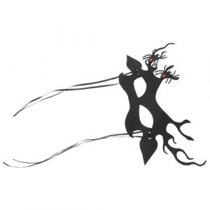 minkissy Demi-masque Halloween Avec Motif Araign&eacute;e Masque De Vampire Gothique Pour Bal Masqu&eacute; Costume Halloween Accessoire De F&ecirc;te Noir (Master Self, neuf)