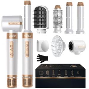 UKLISS S&egrave;che Cheveux & Air Styler Pro, Airbrush 7 en 1 avec 1400W Seche Cheveux Professionnel, Boucleur a Cheveux Automatique, Fer a Lisser, Thermal Brush, Brushing Brosse Soufflante - Blanc (ukliss beauty, neuf)