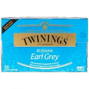 Twinings Russian Earl Grey Black Tea Lot de 3 bo&icirc;tes de 20 serviettes (SHOP-BOUTIQUE, neuf)