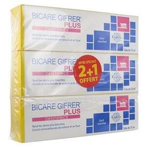 Gifrer Bicare Gifrer Plus Dentifrice Lot de 3 x 75 ml dont 1 Offert (ParapharmaQuiet, neuf)