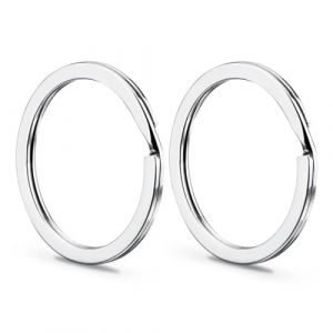 Gimars 20PCS Porte-Clés 30mm Anneaux 316 Acier Inoxydable Rond à Bords Solide pour Clé de Voiture, de Maison, Arts,Artisanat, Lanières - Argent (Gimars Direct, neuf)
