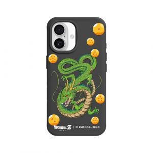 RhinoShield Coque pour [iPhone 16] | SolidX - Coque renforc&eacute;e avec Absorption des Chocs Design Fin Protection Contre Les Chutes de 3,5 m &ndash; Noir [Dragon Ball Z/Shenron & The 7 Dragon Balls] (RHINOSHIELD - Evolutive Labs, neuf)