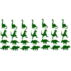 Dinosaur Collections (autocollants en vinyle dinosaure vert) (Kaz Creations, neuf)