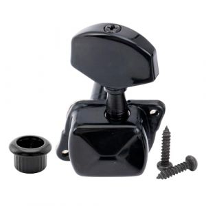 Musiclily Pro R15J 15:1 Ratio Mécanique Guitare Semi-scellée Individuelle Côté Aigus Tuner avec Bouton Grand Hexagonal pour Guitare Acoustique électrique, Noir (Musiclily Direct France, neuf)