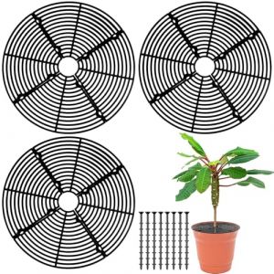 Grille Protection Plante 30 cm,3PCS Grille Protection Plante Chat,Protection Pot de Fleur Ronde,Grilles de Protection pour Pot de Fleurs Cache Plantes D&eacute;coupable,Protection Pots Animaux pour Compagnie (pengpenggo, neuf)