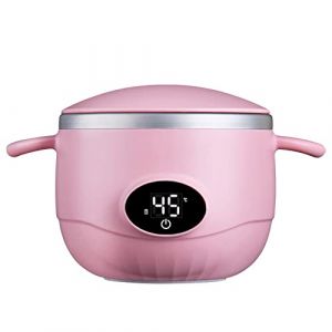 Aoun Bol Bébé isotherme Moderne avec Couvercle, Bol D'alimentation En Acier Inoxydable à Température Constante, Chauffe Aliments Rechargeable USB, Idéal Pour Repas À Emporter (Rose) (shangcaixianmengruiwangluokejiyouxiangongsi, neuf)